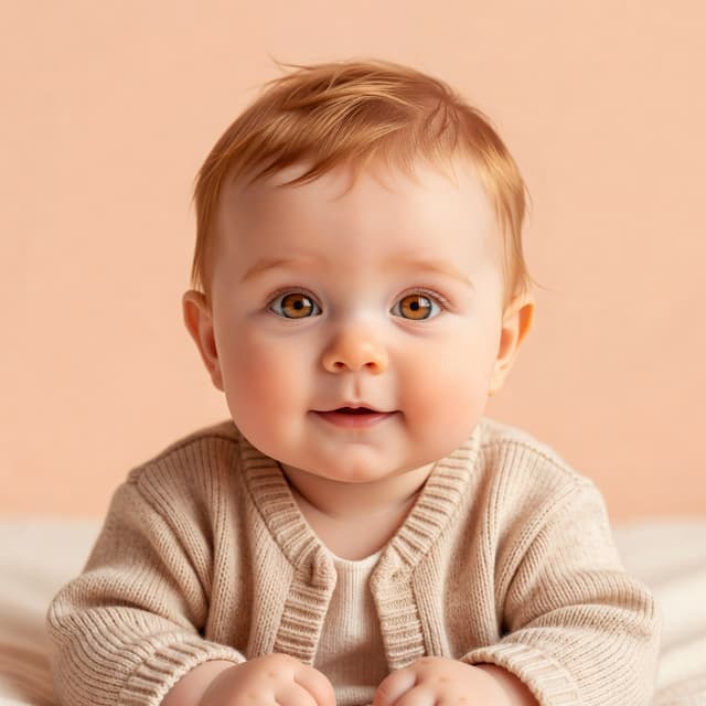 AI baby maker app result, cream tones